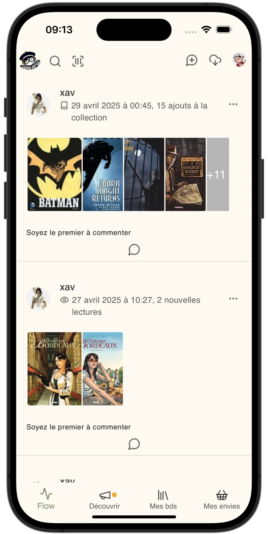 Capture d'écran de la fonctionnalité Connectez-vous