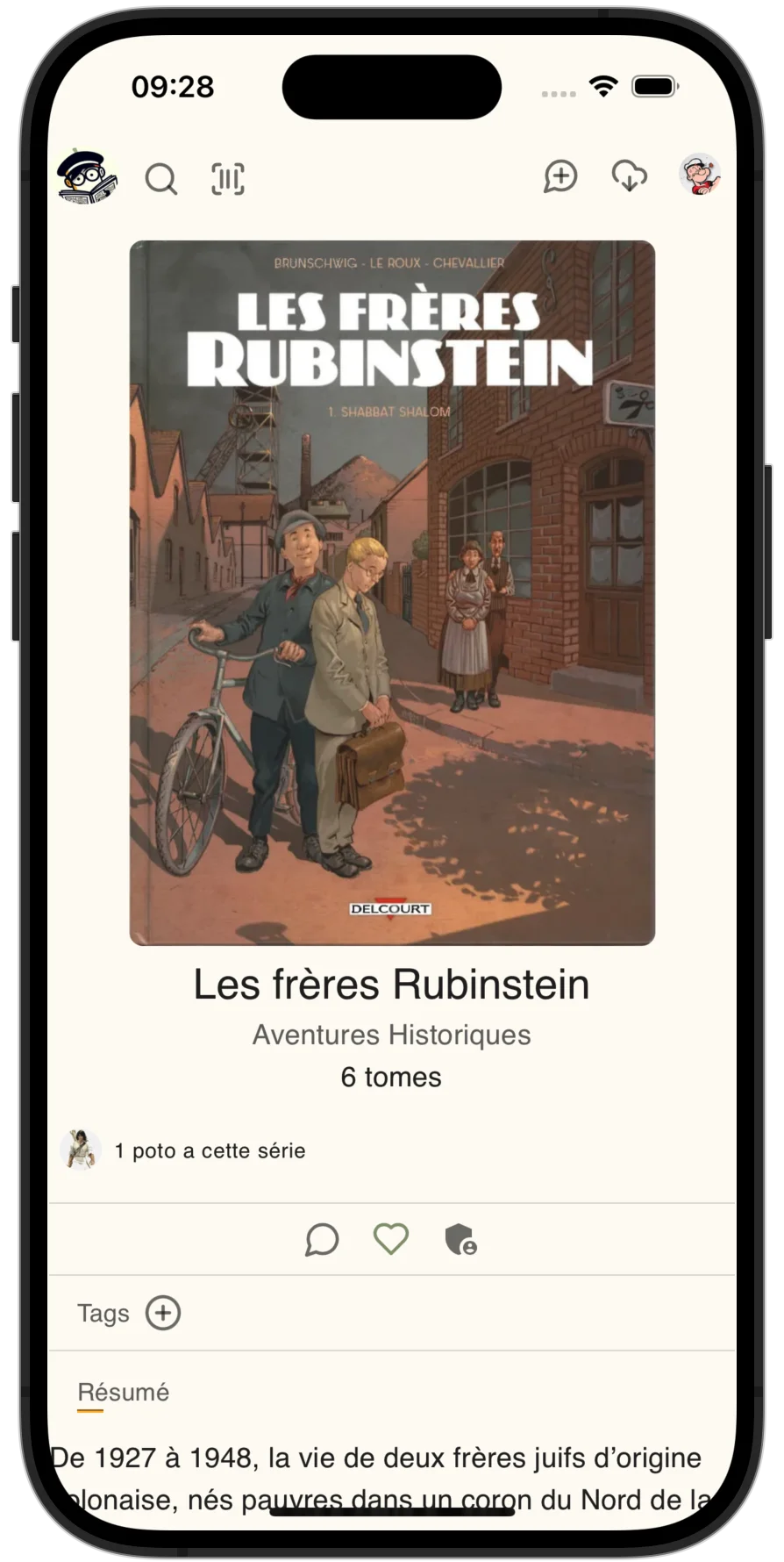 Capture d'écran de la fonctionnalité Lisez